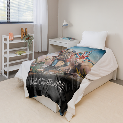 Rocksax Iron Maiden Sherpa Fleece Blanket - Trooper
