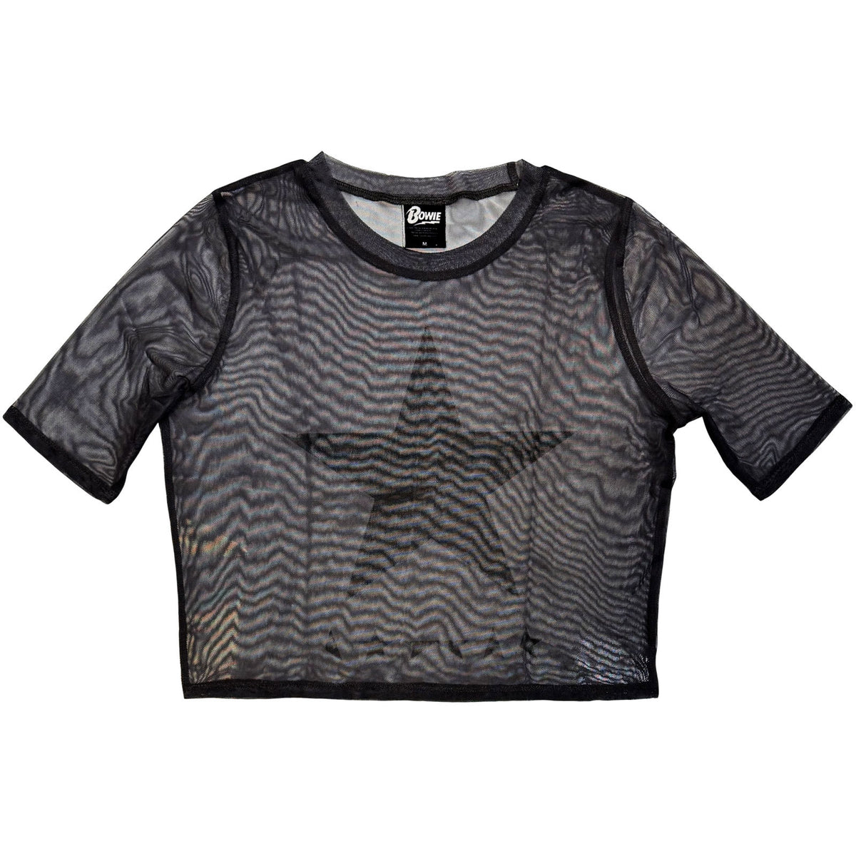 DAVID BOWIE - BLACKSTAR - Ladies Crop Top Grey