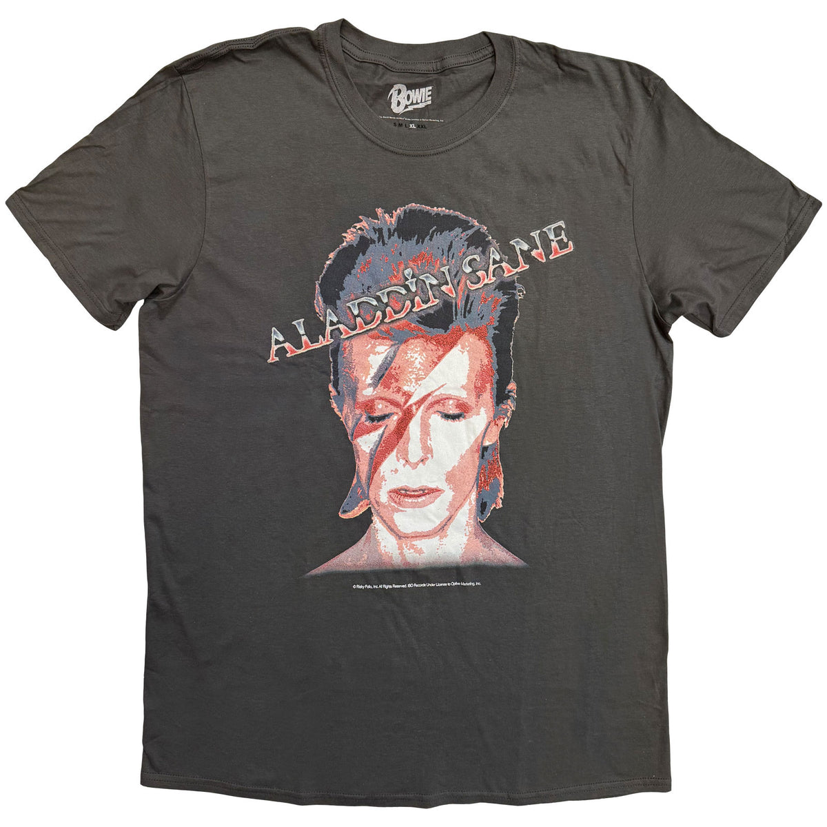 DAVID BOWIE - ALADDIN SANE - T-Shirt Grey