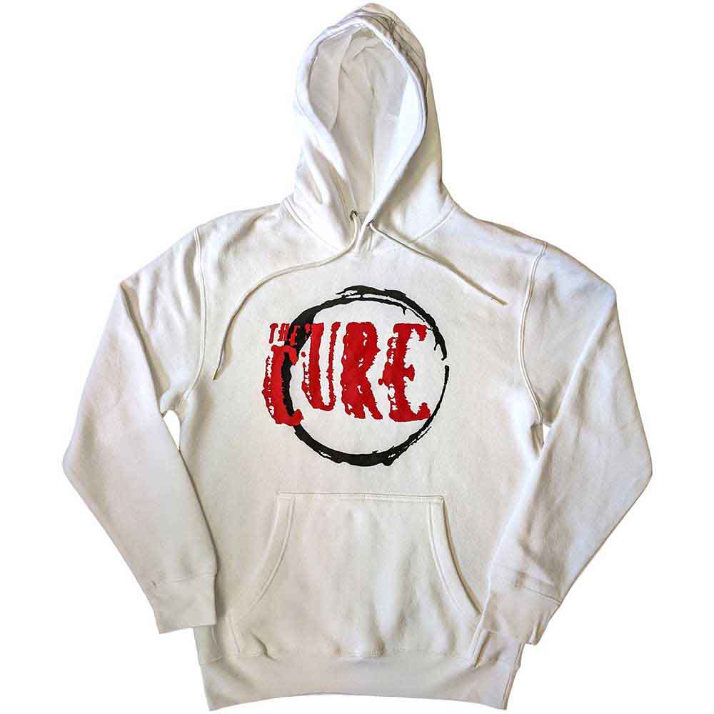 THE CURE - CIRCLE LOGO - Pullover Hoodie White