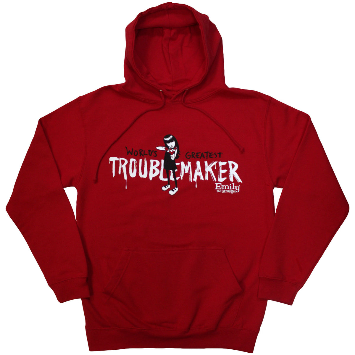 EMILY THE STRANGE - TROUBLEMAKER - Pullover Hoodie Red