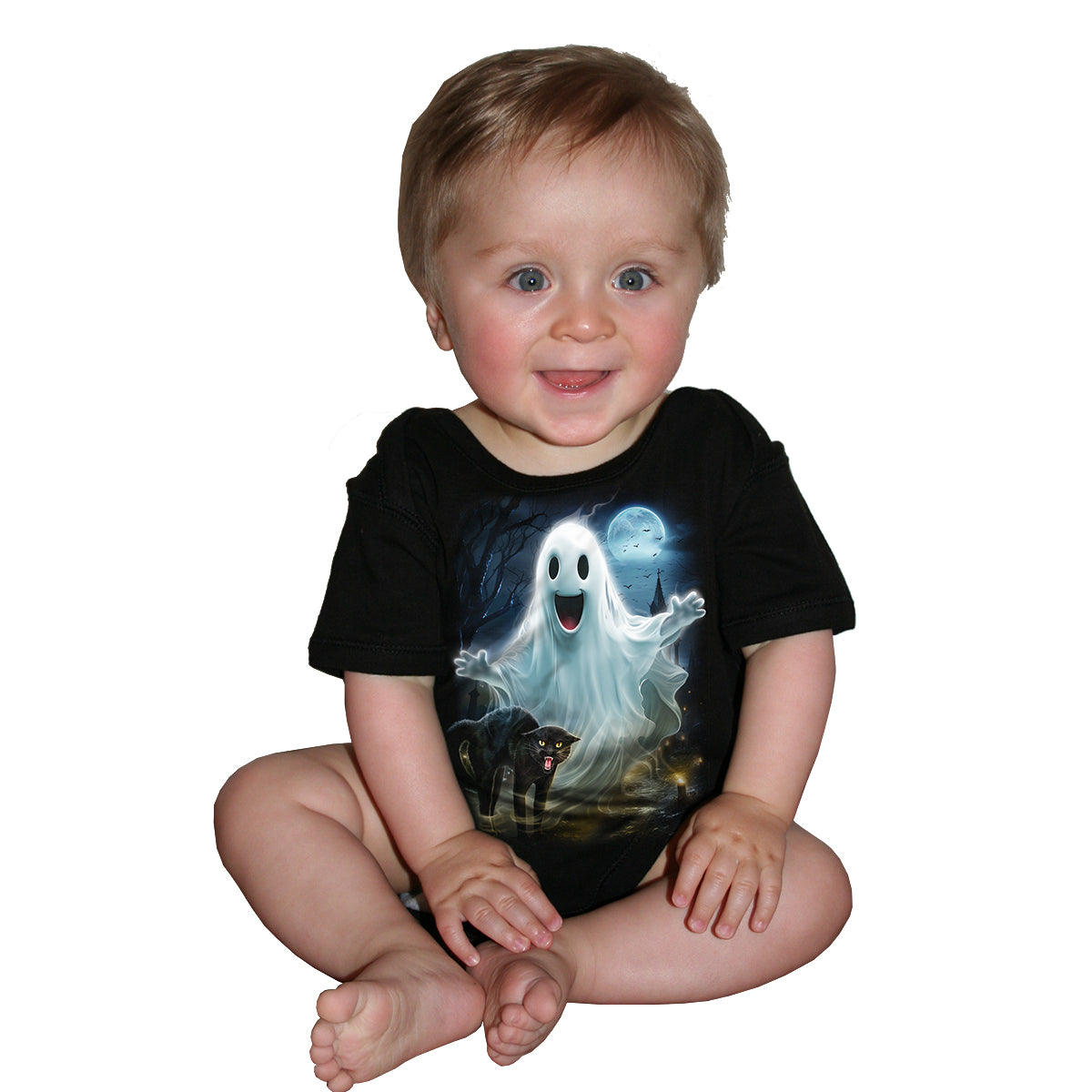 HIGH SPIRITS - Baby Sleepsuit Black