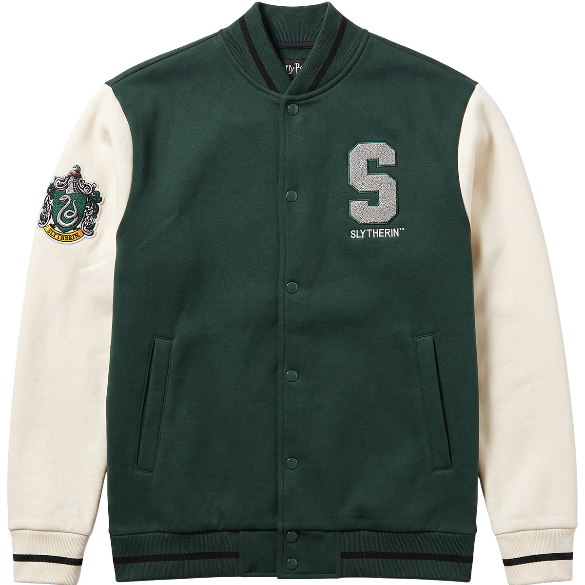 HARRY POTTER - SLYTHERIN VARSITY - Baseball Jacket Dk Green Contrast Slvs B
