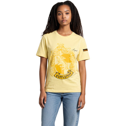 HARRY POTTER - EMBLÈME DE POUFANDRE - T-shirt jaune clair