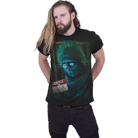 BEETLEJUICE 2 - JUSTICE FOR BOB - Front Print T-Shirt Schwarz