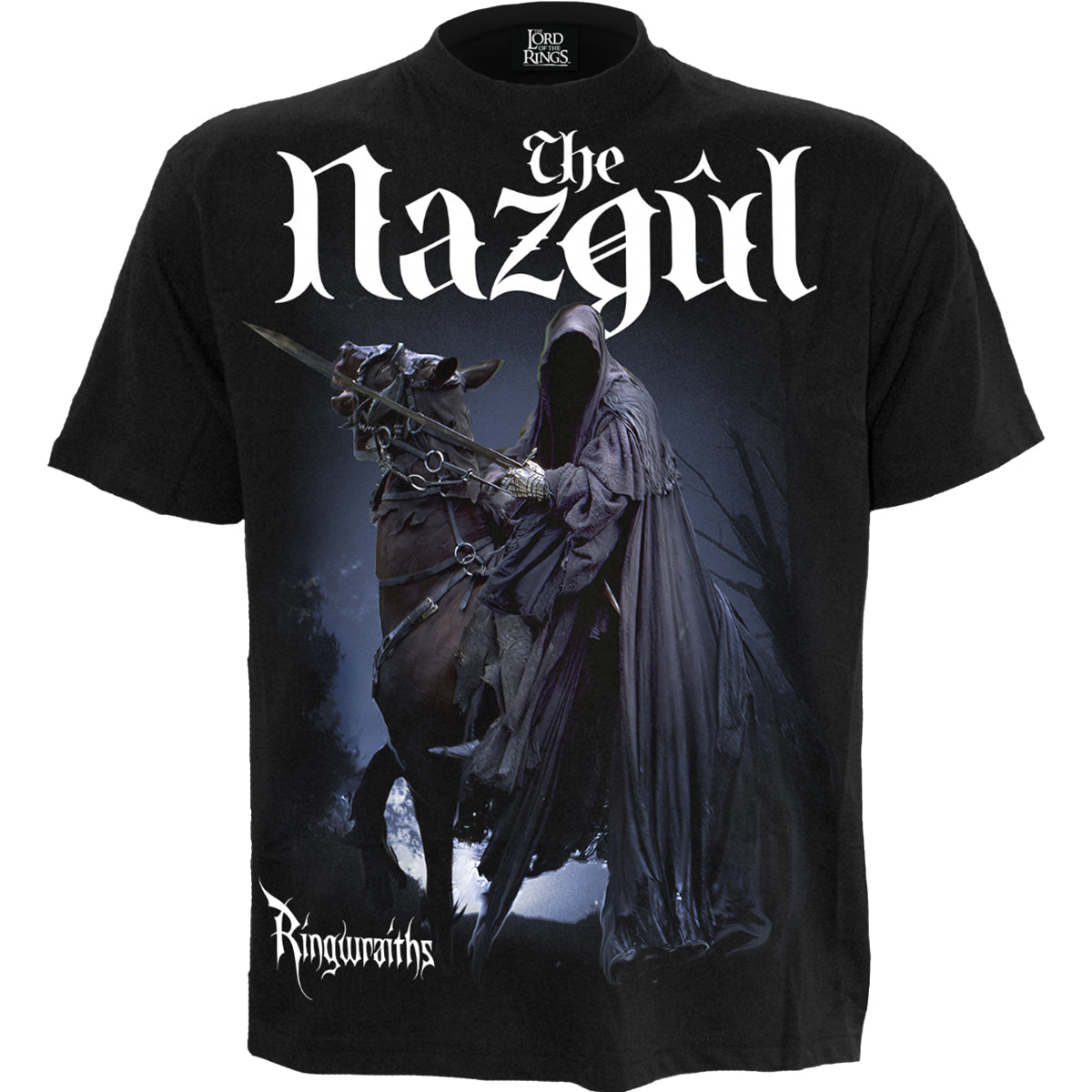 LOTR - THE NAZGUL - RINGWRAITHS - Front Print T-Shirt Black