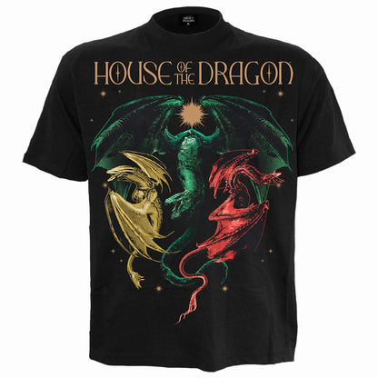 HOD 2 - TRI DRAGONS - Front Print T-Shirt Black