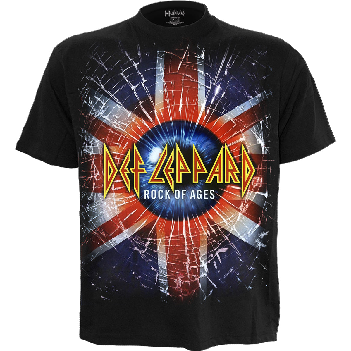 DEF LEPPARD - ROCK OF AGES - Front Print T-Shirt Black