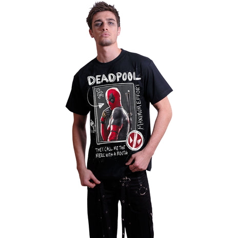 DEADPOOL - WOLVERINE SKETCHES - T-Shirt noir