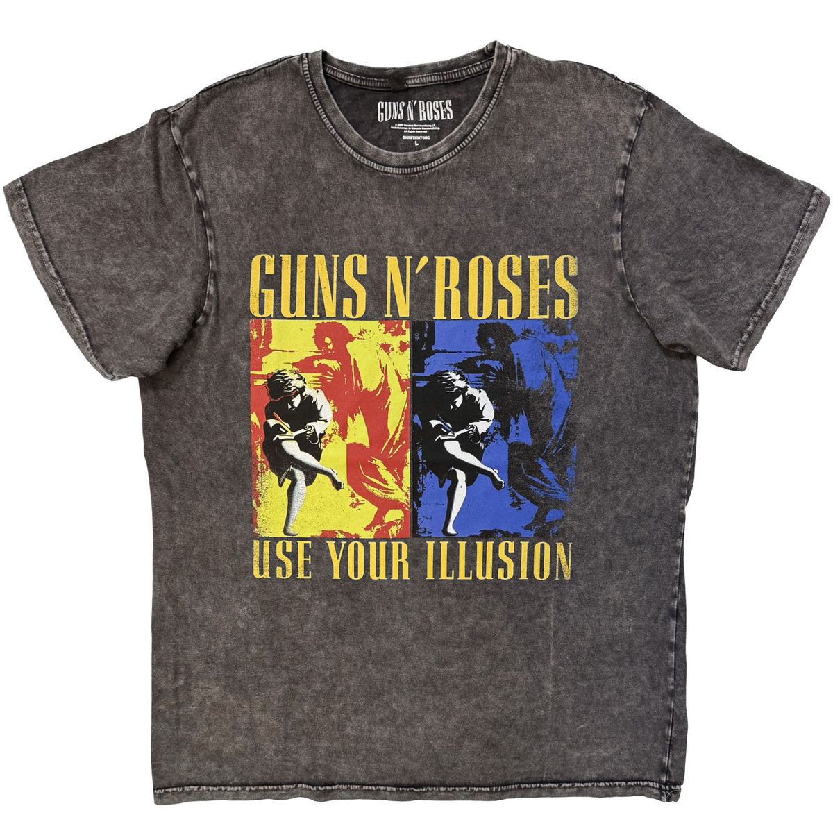 GUNS N' ROSES - USE YOUR ILLUSION - Stone Wash T-Shirt Grey