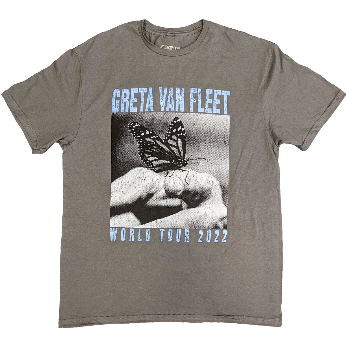 GRETA VAN FLEET - WORLD TOUR BUTTERFLY - T-Shirt Grey
