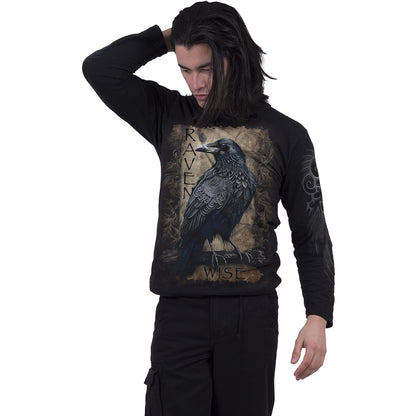 RAVEN WISE - T-shirt à manches longues noir