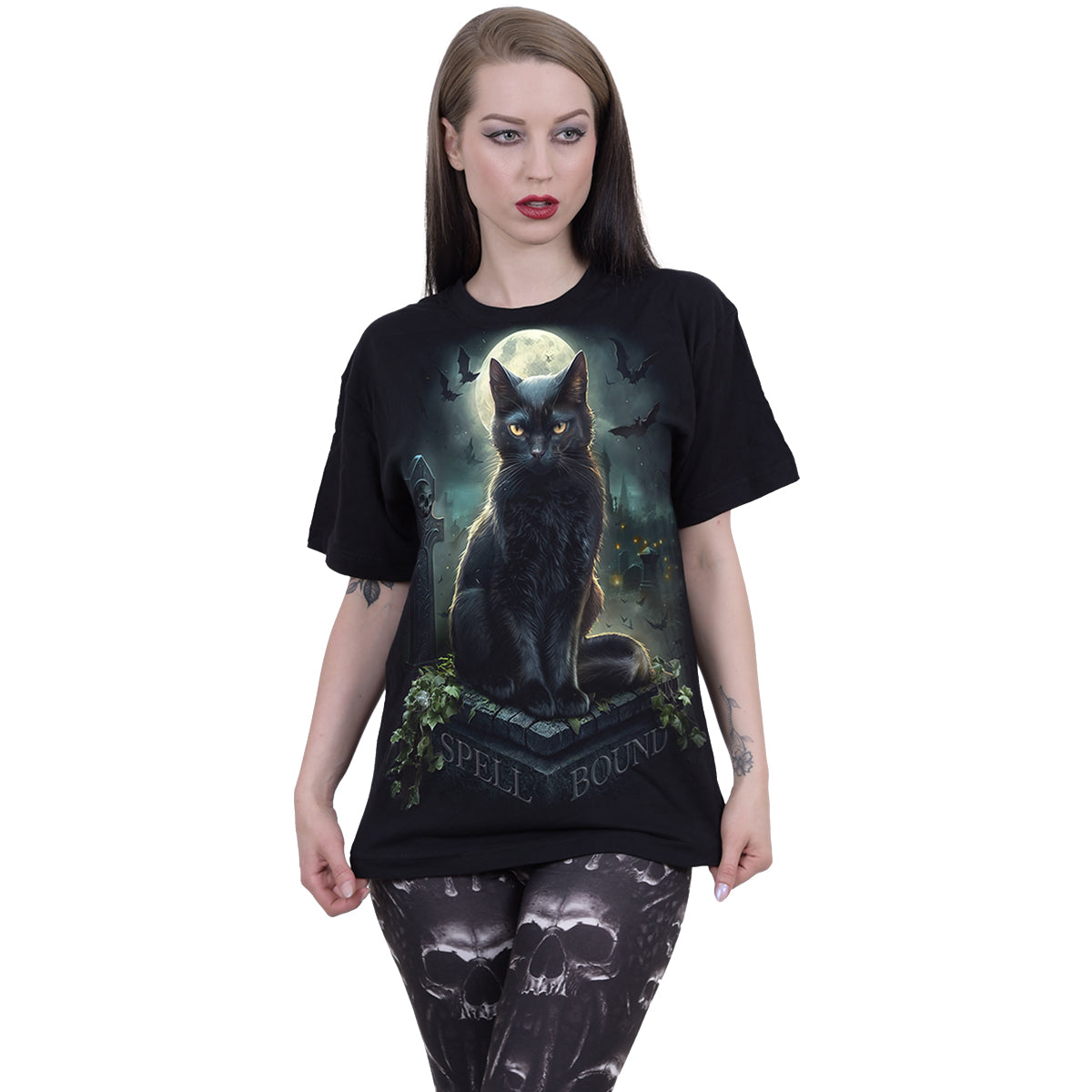 SPELL BOUND - T-shirt imprimé sur le devant noir