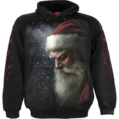 NAUGHTY OR NICE SANTA - Felpa con cappuccio nera