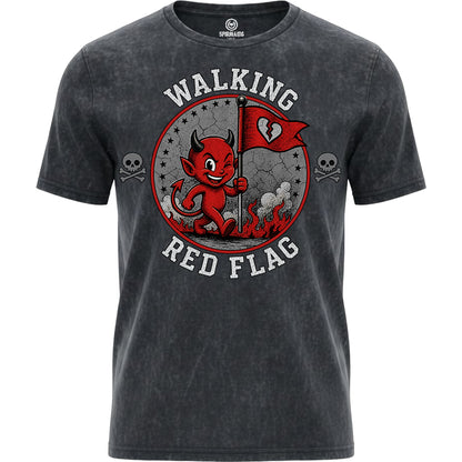 RED FLAG - Camiseta con lavado ácido