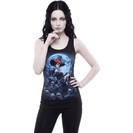 LA NOCHE DE LOS MUERTOS - Camiseta con espalda al aire, negra