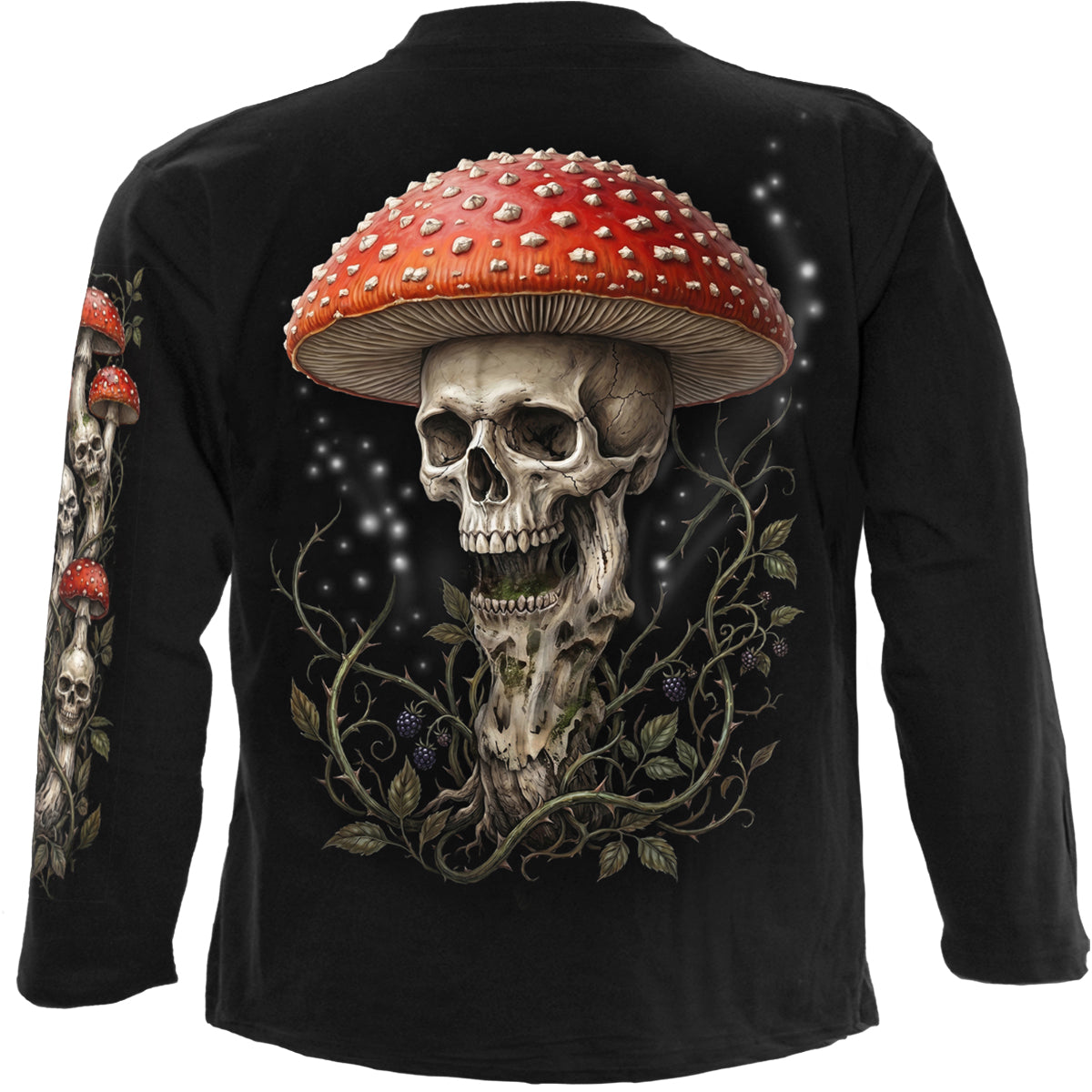 SHROOMS – Langarm-T-Shirt, schwarz