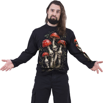 SHROOMS – Langarm-T-Shirt, schwarz