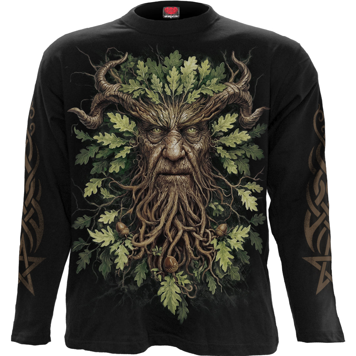 WOODLAND KING – Langarm-T-Shirt, schwarz
