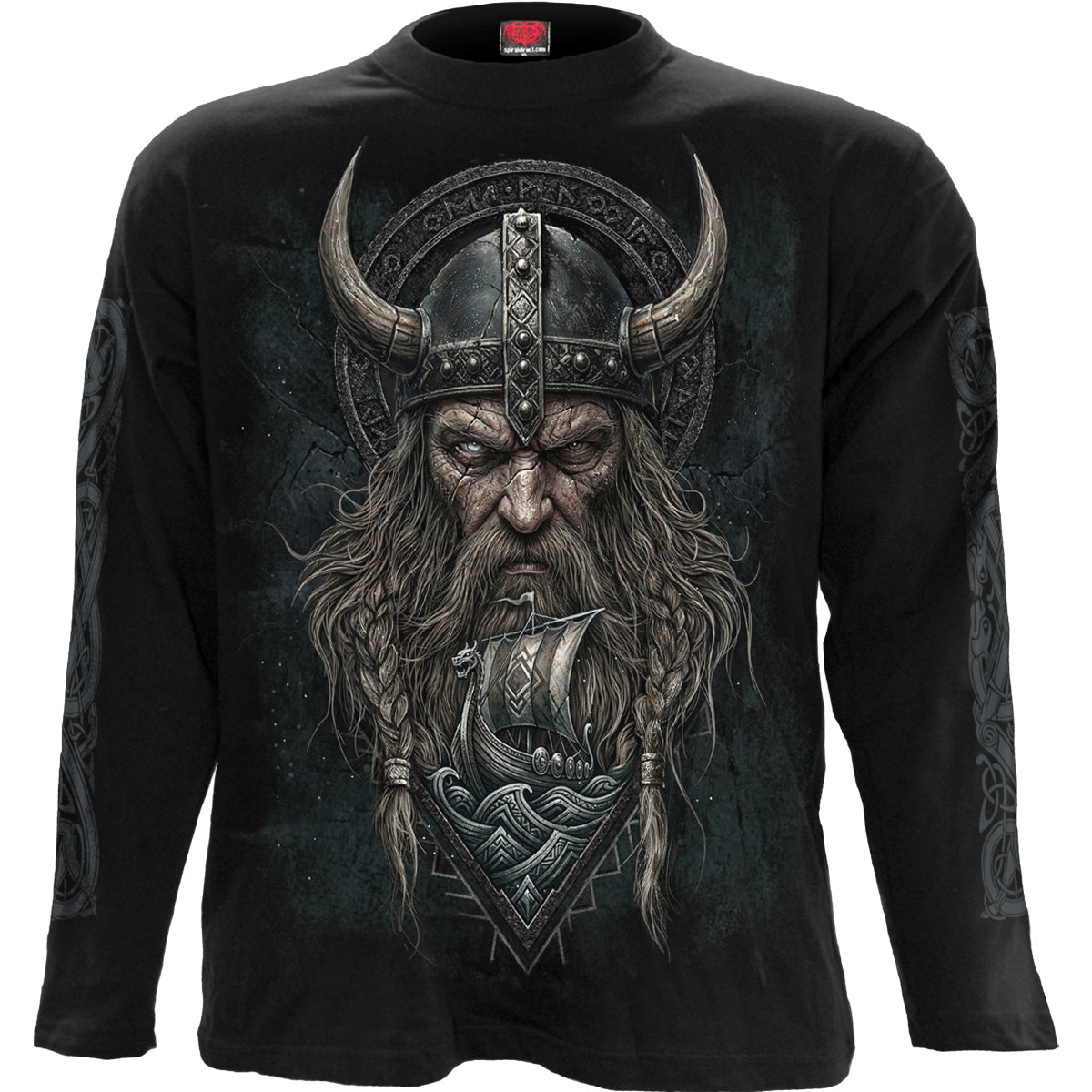 VIKING NORSEMAN – Langarm-T-Shirt, schwarz