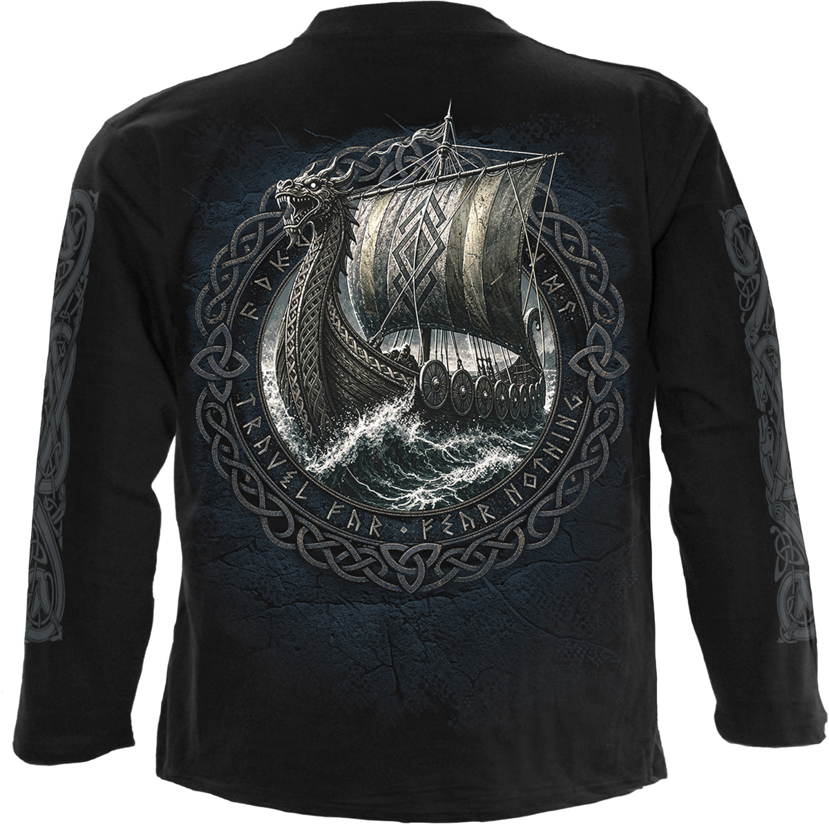 VIKING NORSEMAN – Langarm-T-Shirt, schwarz