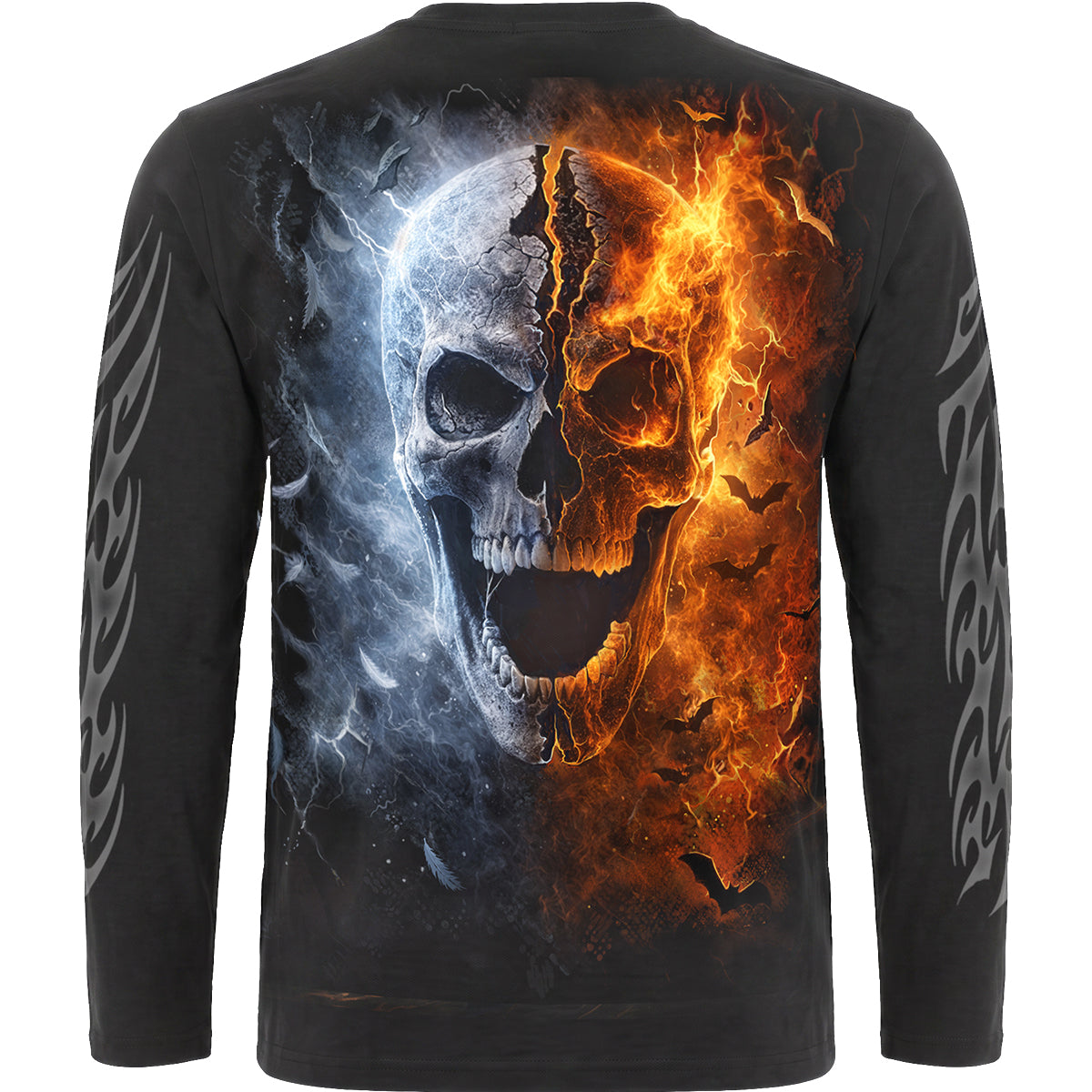ANGEL & DEMON – Langarm-T-Shirt, schwarz