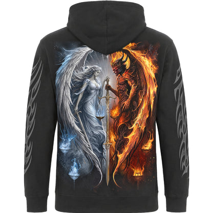 ANGEL & DEMON – Kapuzenpulli, schwarz