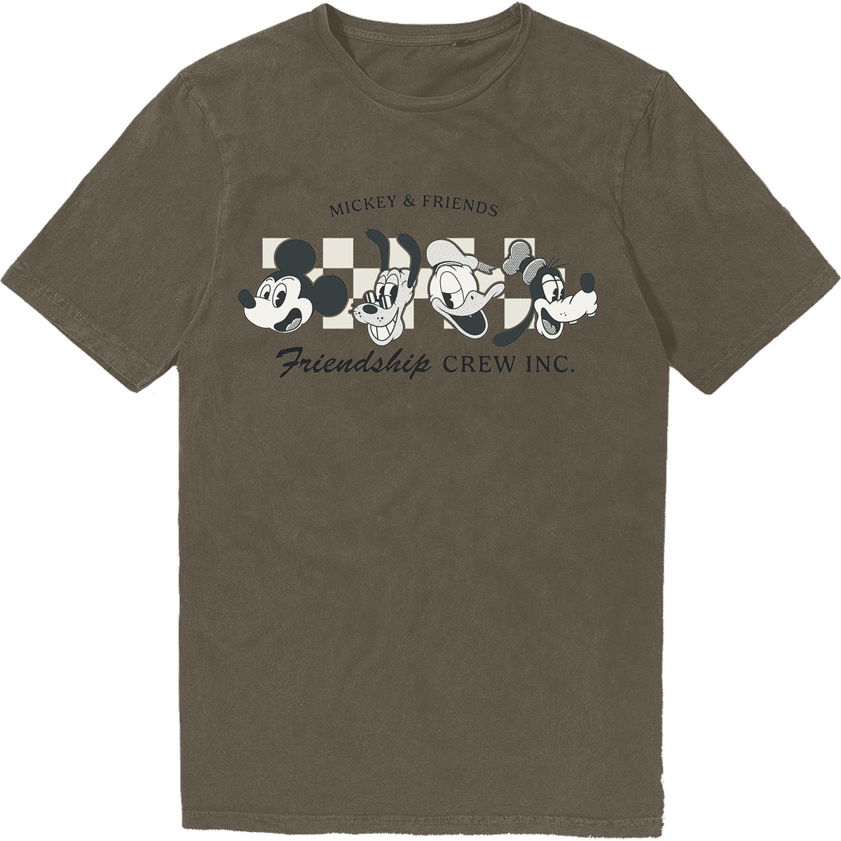 DISNEY - MM FRIENDSHIP CREW INC - Stone Wash T-Shirt Green