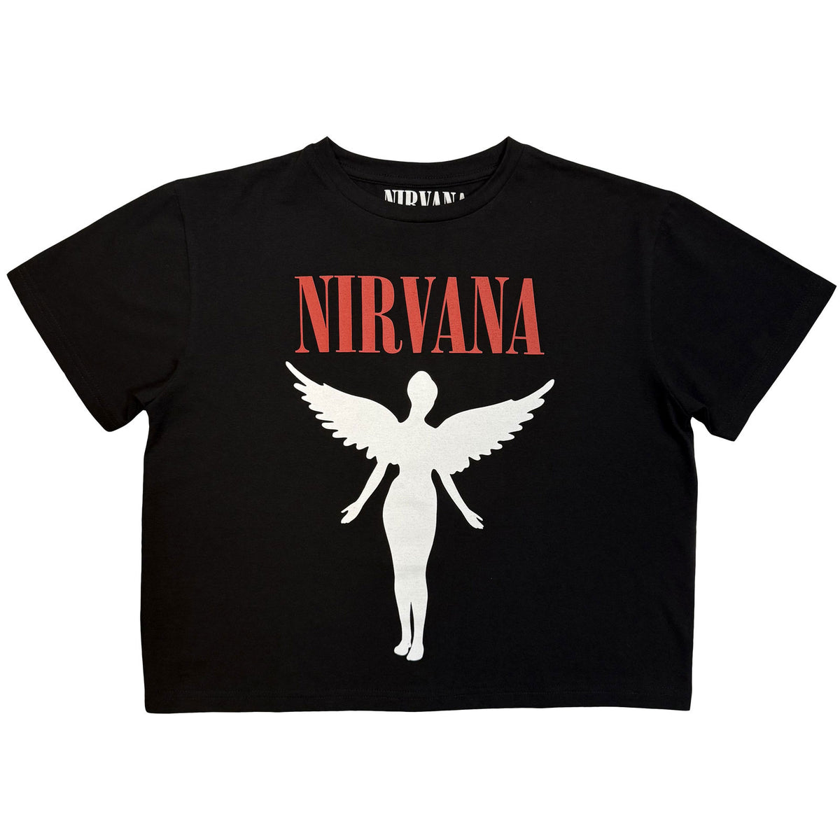 NIRVANA - IN UTERO - Ladies Crop Top Black