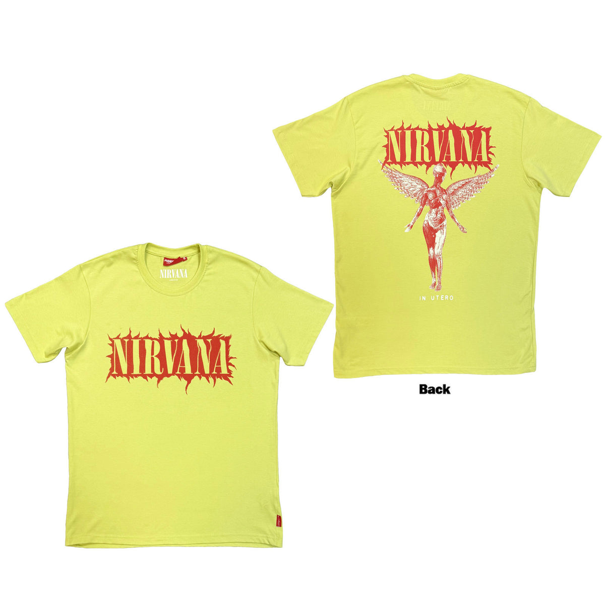 NIRVANA - IN UTERO ANGEL - T-Shirt Green