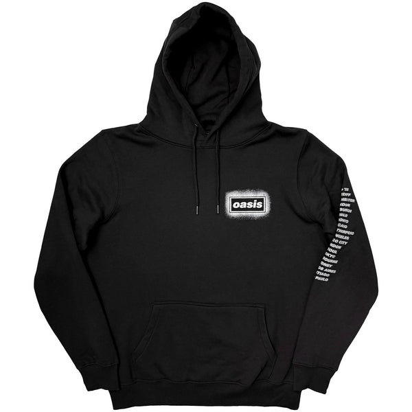 オアシス oasis フーディスウェット　　　　　　　　　ジップパーカー 黒 M OASIS - SPRAY LIVE '25 WORLD TOUR - Pullover Hoodie Black