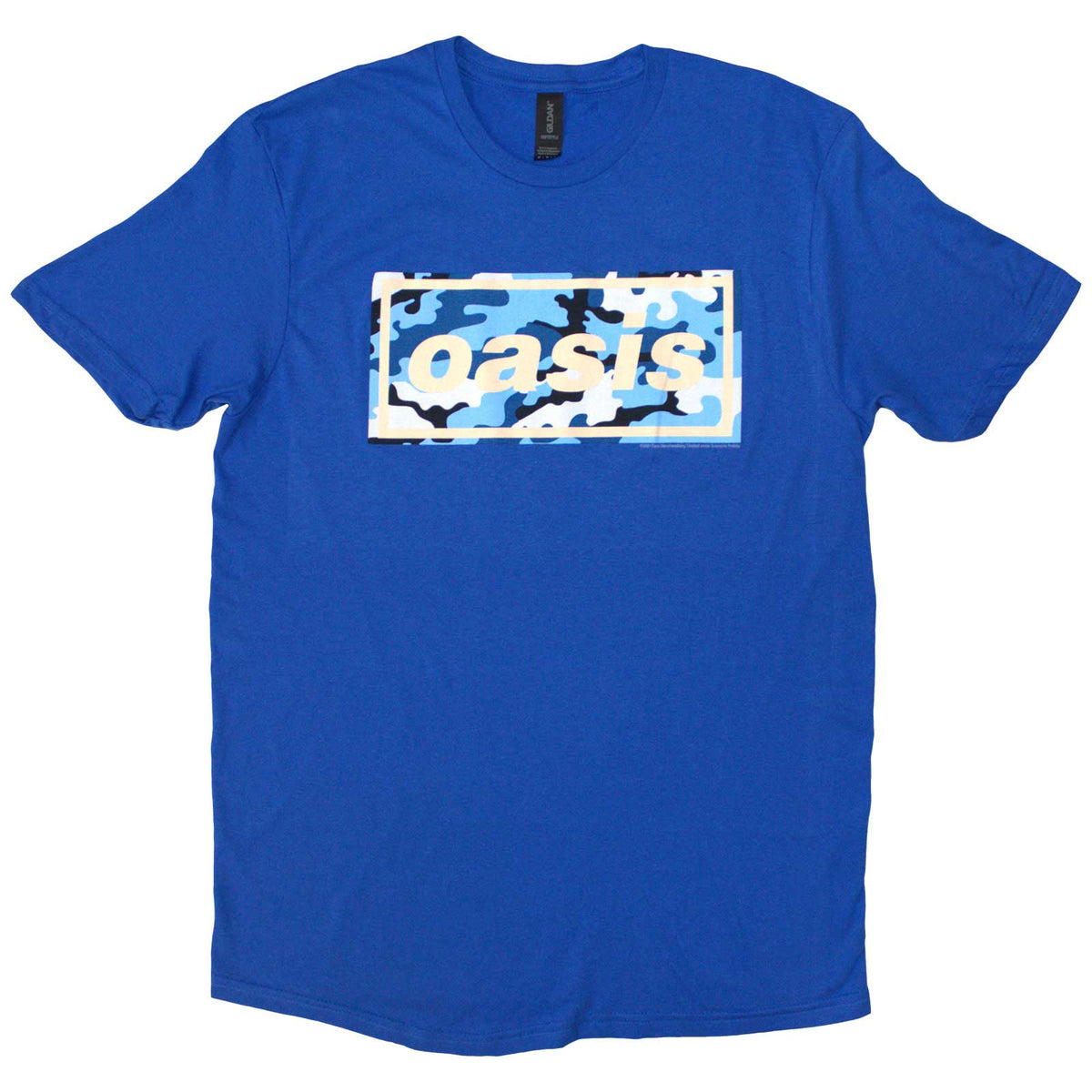 OASIS - CAMO LOGO - T-Shirt Blue