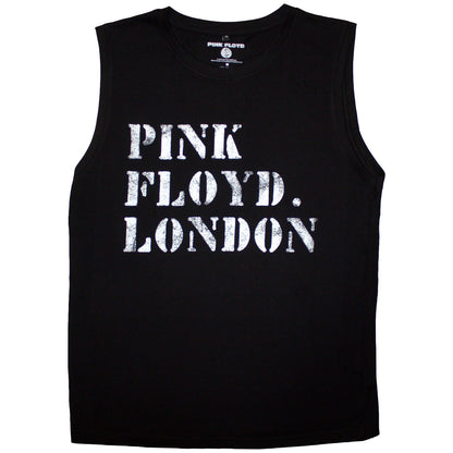 PINK FLOYD - STENCIL LOGO - Tank T-Shirt Black