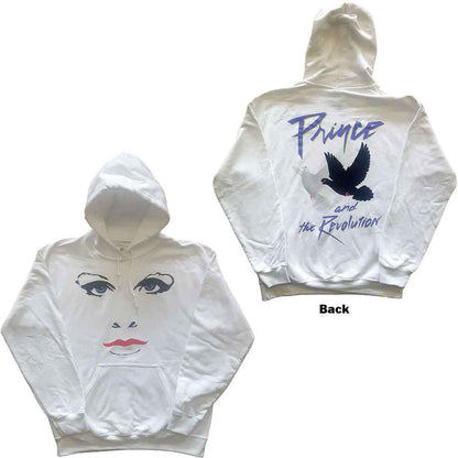 PRINCE - FACES & DOVES - Pullover Hoodie White