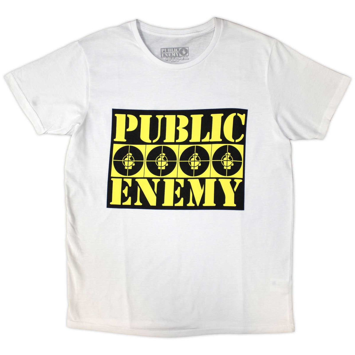 PUBLIC ENEMY - FOUR LOGOS - T-Shirt White
