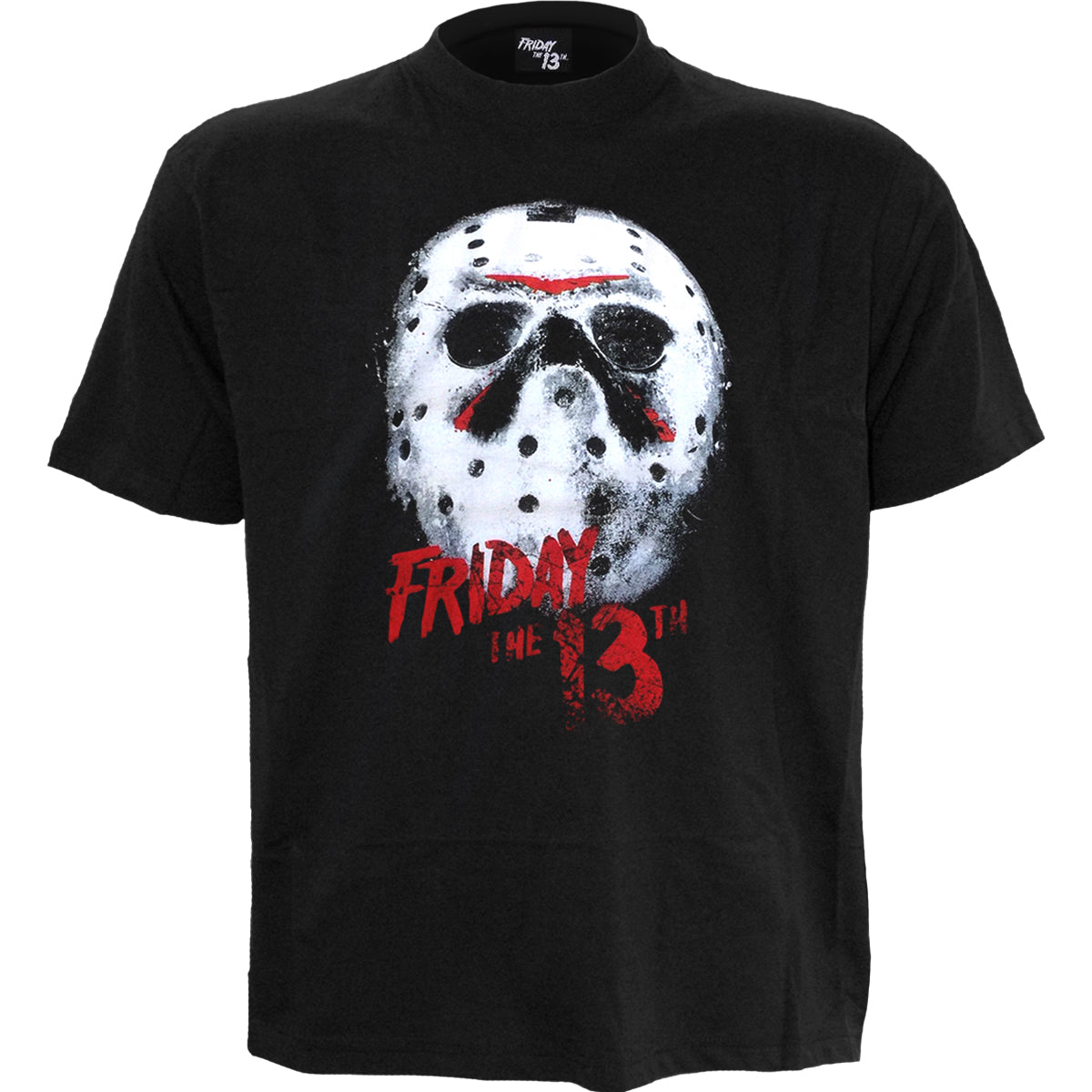 FRIDAY THE 13TH - WHITE MASK - Front Print T-Shirt Black