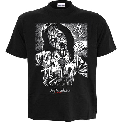 JUNJI-ITO - BLEEDING - Front Print T-Shirt Black