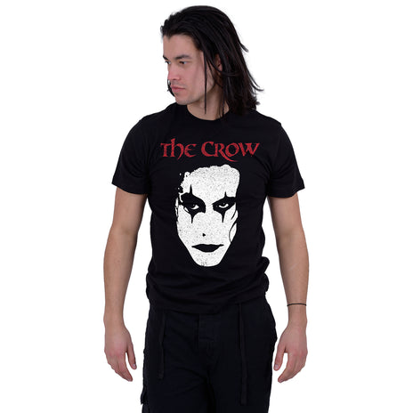 THE CROW - FACE - Maglietta con stampa frontale nera
