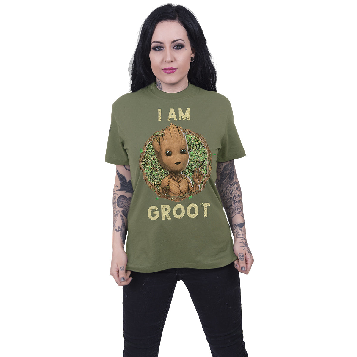 MARVEL I AM GROOT - I AM GROOT - T-Shirt Olive