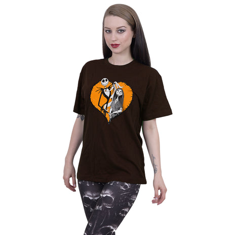 NIGHTMARE BEFORE CHRISTMAS - CUORE D'ARANCIO - T-Shirt Cioccolato