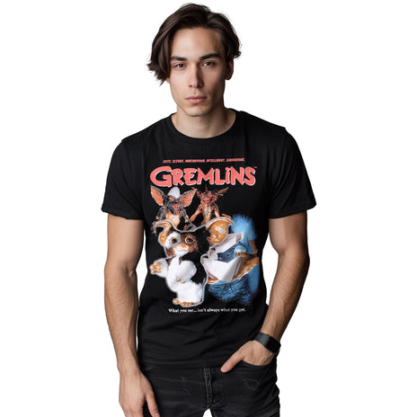 Gremlins - Style de maison - T-shirt à imprimé avant noir