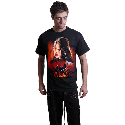 STAR WARS - MUSTAFAR DUEL - Front Print T-Shirt Black