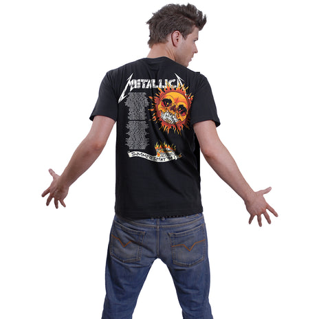 METALLICA - FLAMING SKULL TOUR 94 - T-SHIRT - T-Shirt Schwarz