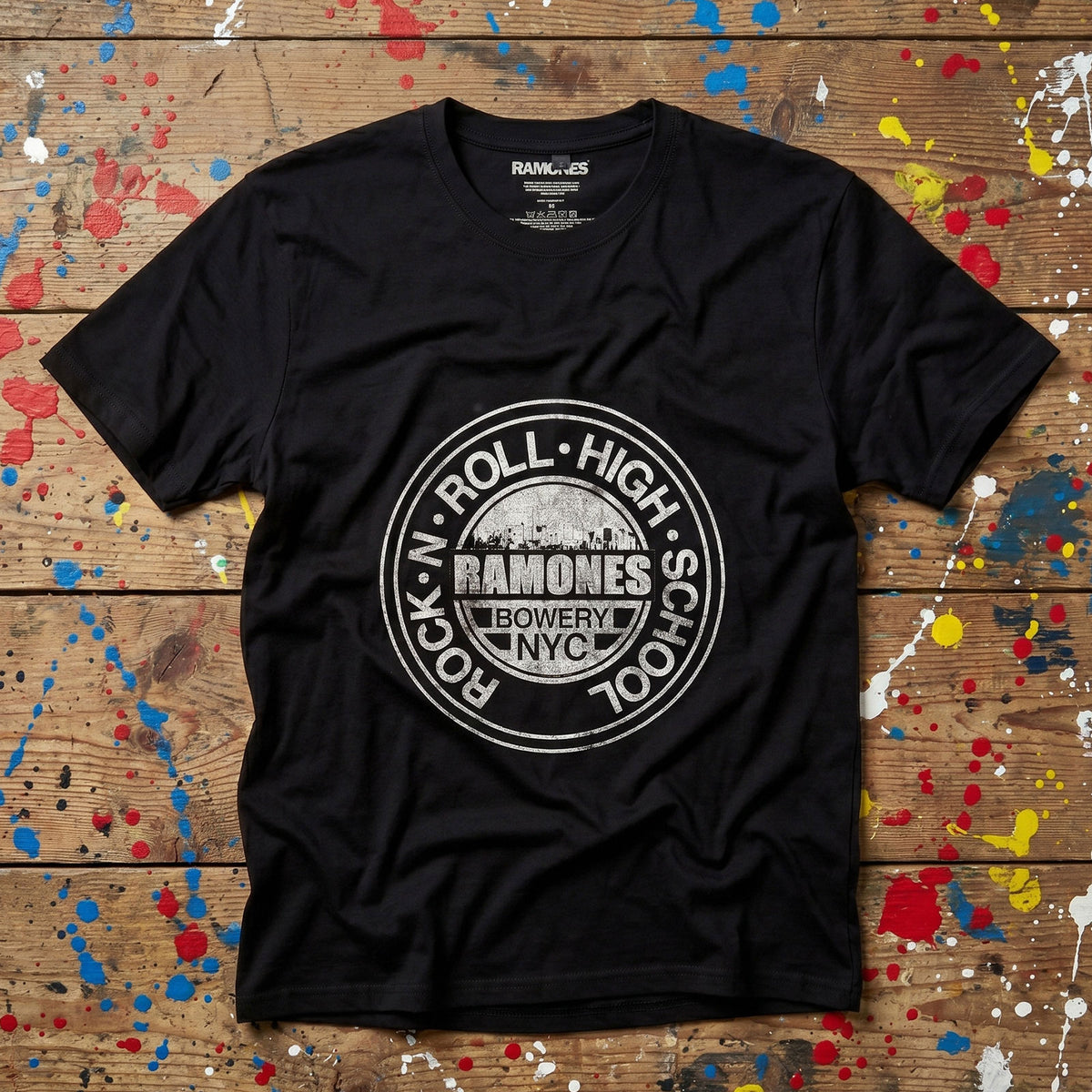 RAMONES - ROCK N' ROLL HIGH SCHOOL - Carbon T-Shirt Black