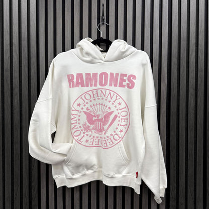 RAMONES - PINK PRESIDENTIAL SEAL - Ladies Pullover Hoodie Neutral