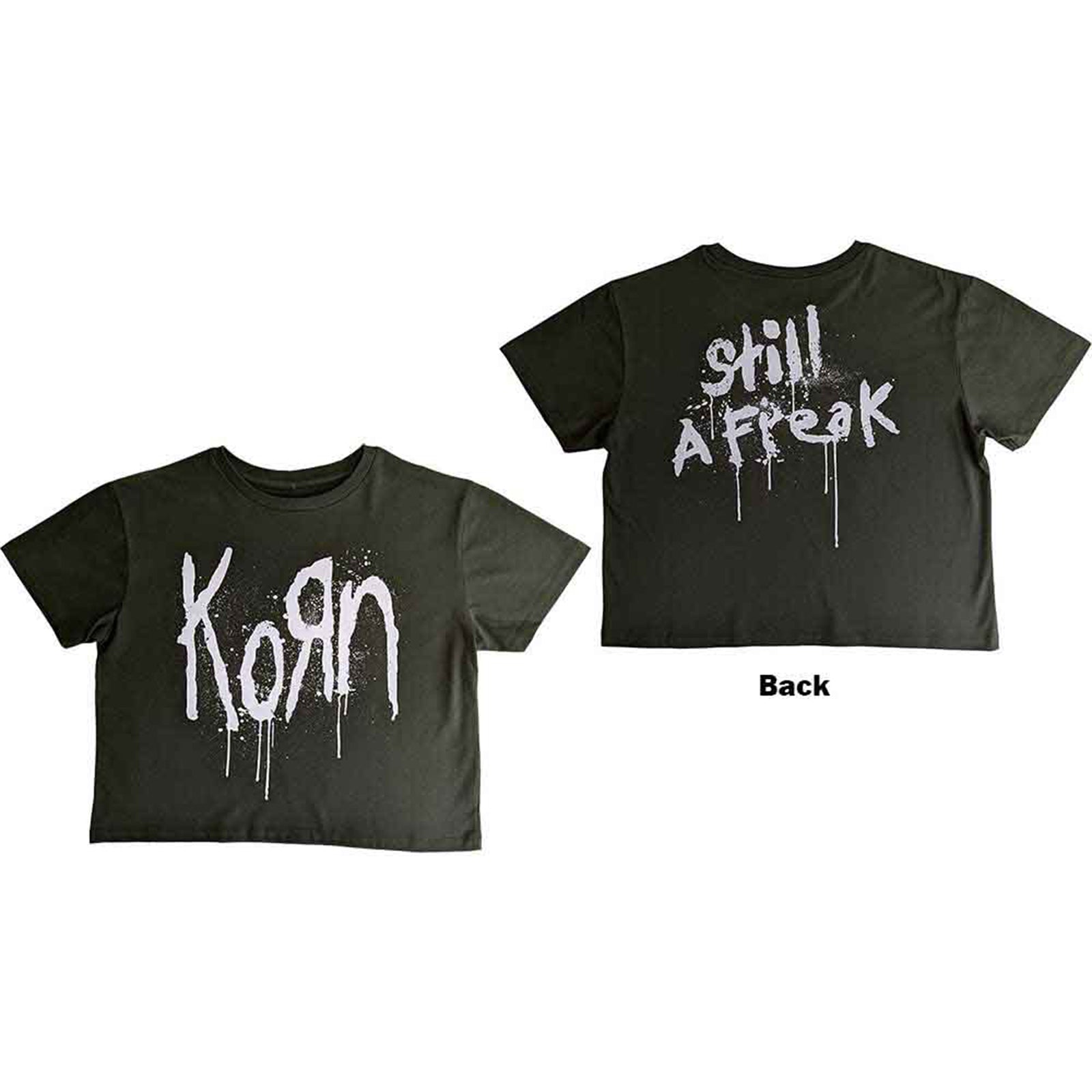 KORN - STILL A FREAK - Crop Top Green (Back Print)