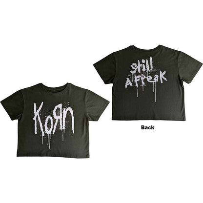 KORN - STILL A FREAK - Crop Top Green (Back Print)