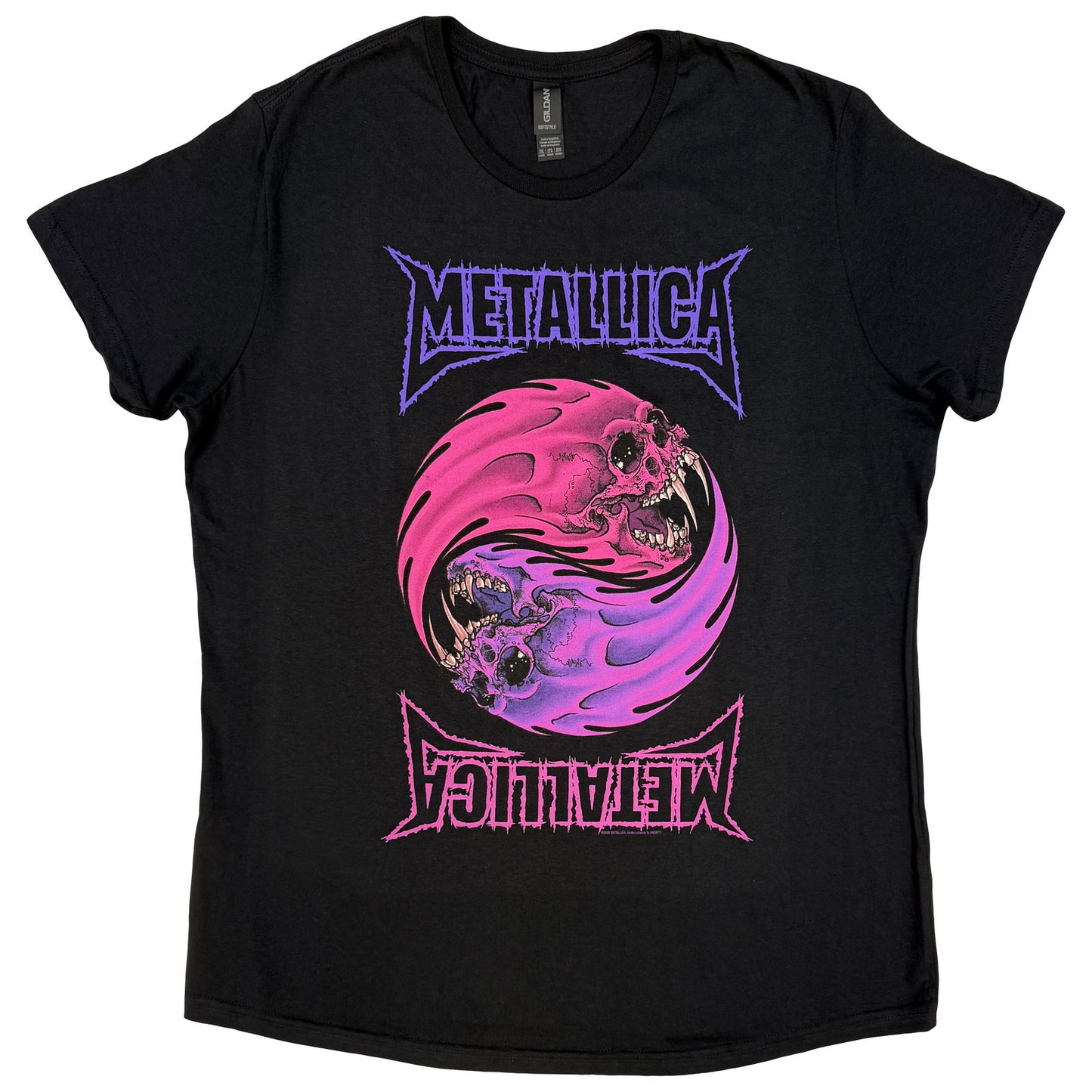 METALLICA - YIN YANG PURPLE - Ladies T-Shirt Black