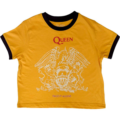 QUEEN - FACE IT ALONE CREST - Crop Top Yellow