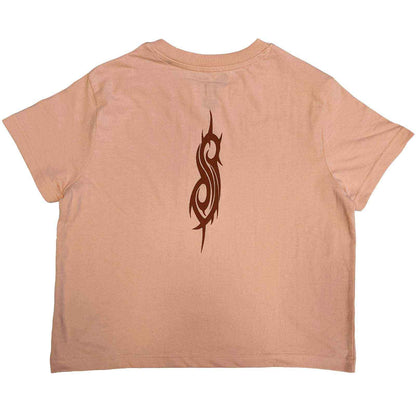 SLIPKNOT - THE END, SO FAR FACES GRID - Crop Top Pink (Back Print)